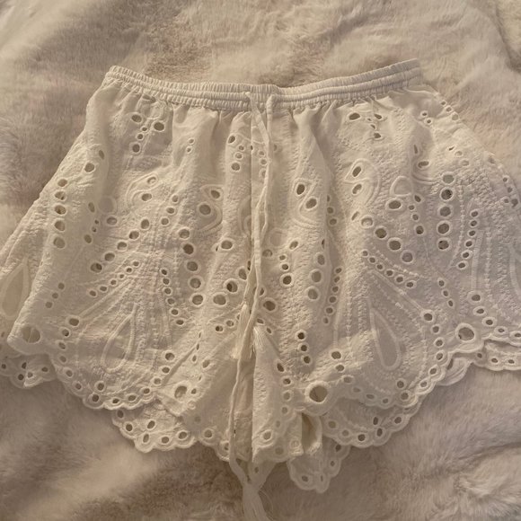 Natalie Martin Pants - Natalie Martin Eyelet Lace Shorts S